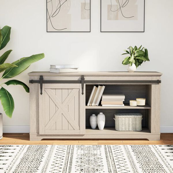 vidaXL Mini skyved&oslash;rsett for skap svart 122 cm karbonst&aring;l