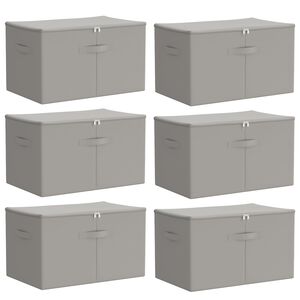 vidaXL Lagringsboks 6 stk. Ikke-vevd stoff 55 x 35 x 32 cm 61,6 L