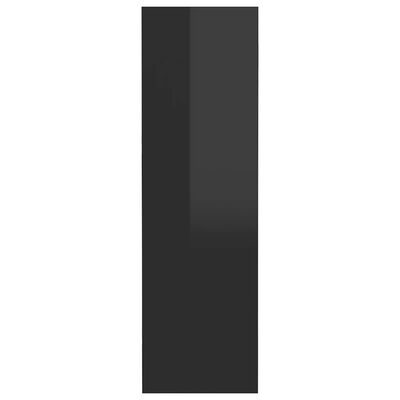 vidaXL Veggskoskap høyglans svart 60x18x60 cm sponplater