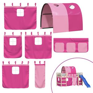 vidaXL Gardiner for k&oslash;yeseng med tunnel rosa polyester