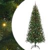vidaXL Kunstig juletre med 300 LED med stativ gr&oslash;nn 240 cm PE og PVC