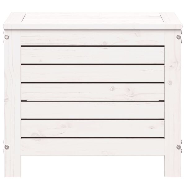 vidaXL Hagefotskammel hvit 62x31,5x52 cm heltre furu