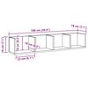 vidaXL Veggmontert CD-hylle artisan eik 100x18x18 cm konstruert tre