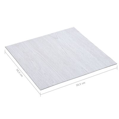 vidaXL Selvklebende gulvplanker 20 stk PVC 1,86 m² hvit