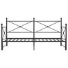 vidaXL Dagseng med trille uten madrass svart 100x200 cm st&aring;l