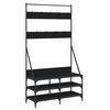 vidaXL Klesstativ med skooppbevaring svart 100x40x184 cm