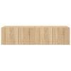 vidaXL Vegghengte TV-benker med LED 2 stk sonoma eik 60x35x31 cm