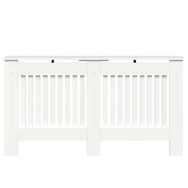 vidaXL Radiator Deksel H&oslash;yglanset hvit 152 x 19 x 81,5 cm