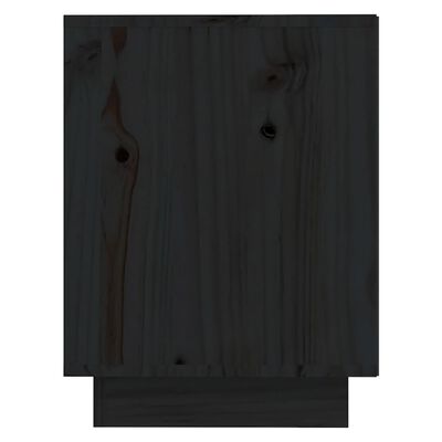 vidaXL Skohylle svart 110x34x45 cm heltre furu