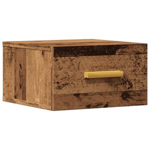 vidaXL Veggmontert nattbord gammelt tre 35x35x20 cm