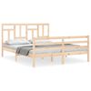 vidaXL Sengeramme med hodegavl 160x200 cm heltre