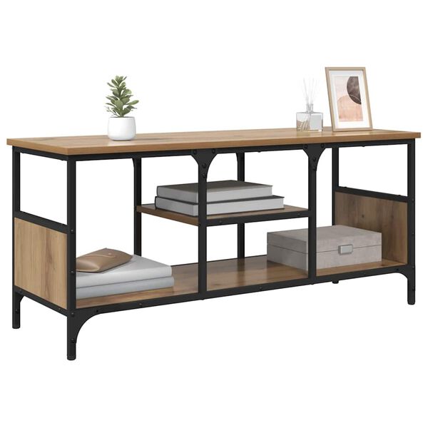 vidaXL TV-skap Artisan Eik 100 x 35 x 45 cm Ingeni&oslash;rtre og jern