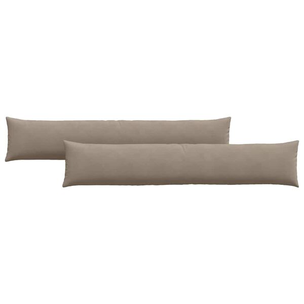 vidaXL Sofaputer 2 pcs Gråbrun 200 x 40 cm stoff