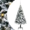 vidaXL Kunstig juletre med 150 LED Hvit 150 cm PVC og St&aring;l og Plast