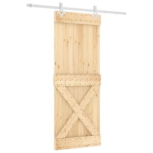 vidaXL Skyved&oslash;r med monteringstilbeh&oslash;r 80x210 cm heltre furu