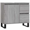 vidaXL Baderomsskap gr&aring; sonoma eik 65x33x60 cm konstruert tre