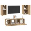 vidaXL TV-benksett 4 pcs artisan eik 60 x 30 x 30 cm Konstruert tre