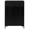 vidaXL Skoskap svart 75x40x110 cm heltre furu