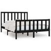 vidaXL Sengeramme svart heltre 135x190 cm Double