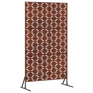 vidaXL Personvernsvegg 100 x 50 x 180 cm Cortenst&aring;l Rusten