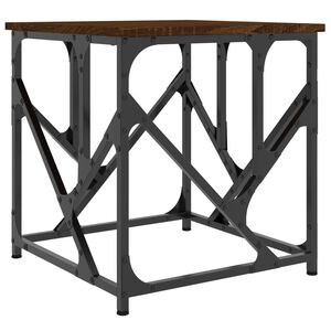 vidaXL Salongbord brun eik 45x45x47,5 cm konstruert tre