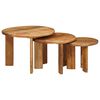 vidaXL Nestende Kaffebord 3 stk. Brun &Oslash; 54 x 40 cm Massiv mango tre