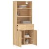 vidaXL Highboard sonoma eik 69,5x34x180 cm konstruert tre