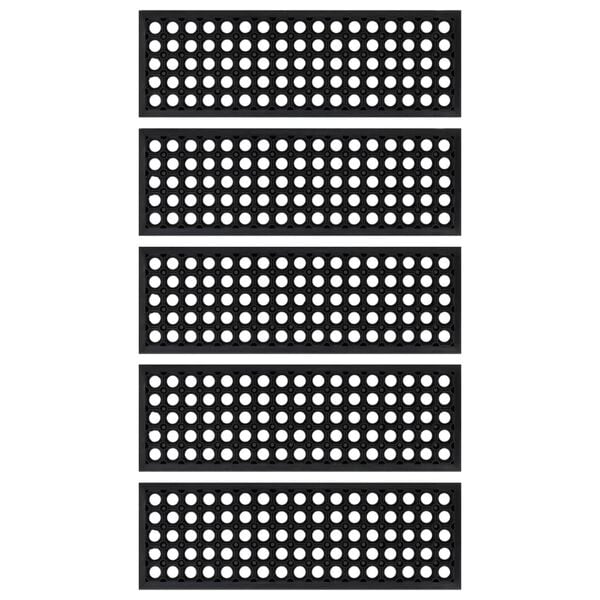 vidaXL Trappetrinn 5 stk 25x75 cm gummi