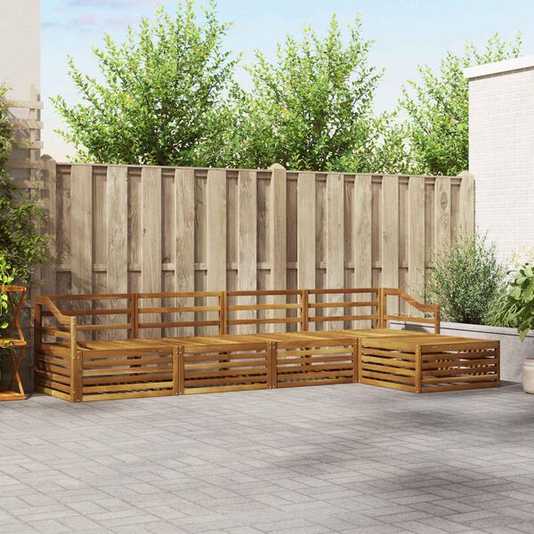 vidaXL Utend&oslash;rs sofa-sett 5 pcs Naturlig