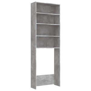 vidaXL Vaskemaskinskap betonggr&aring; 64x24x190 cm