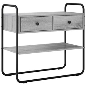 vidaXL Konsollbord Gr&aring; Sonoma 80 x 40 x 75 cm Konstruert tre