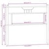 vidaXL Utskiftbar sengegavl sonoma eik 107 cm konstruert tre og st&aring;l