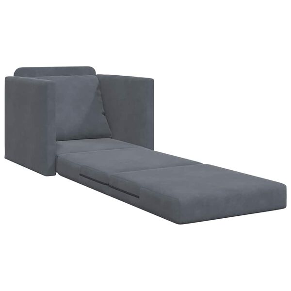 vidaXL Sofa seng Mørkegrå 74 x 77 x 81 cm Fløyel
