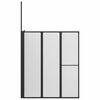 vidaXL Dusjvegg Annet Svart 120 x 70 x 137 cm Aluminium