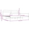 vidaXL Sengeramme i metall uten madrass brun eik 183x213 cm