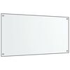 vidaXL Kjøkkenplater 2 stk gjennomsiktig 80x60 cm herdet glass