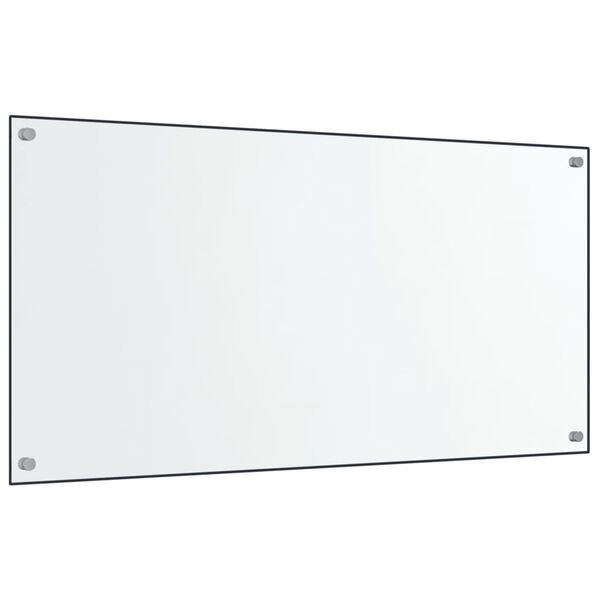 vidaXL Kjøkkenplater 2 stk gjennomsiktig 80x60 cm herdet glass