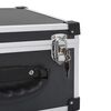 vidaXL CD-koffert for 40 CD-er aluminium ABS svart