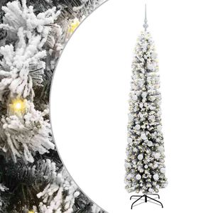 vidaXL Kunstig juletre med 300 LED gr&oslash;nn 180 cm PVC og st&aring;l og plast