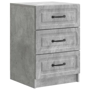 vidaXL Nattbordskap Betonggr&aring; 43 x 41 x 63,5 cm Konstruert tre