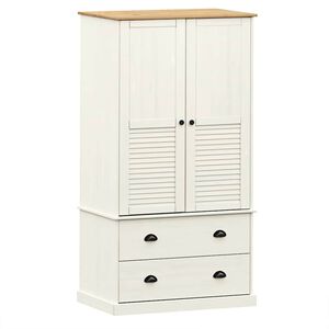 vidaXL Garderobe VIGO hvit 90x55x170 cm heltre furu