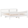 vidaXL Sengeramme med hodegavl hvit 180x200 cm heltre furu