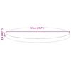 vidaXL Bordplate hvit &Oslash;50x2,5 cm heltre furu