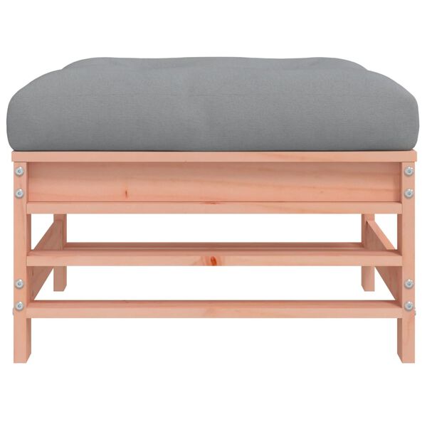 vidaXL Utendørs fotskammel med pute heltre douglas