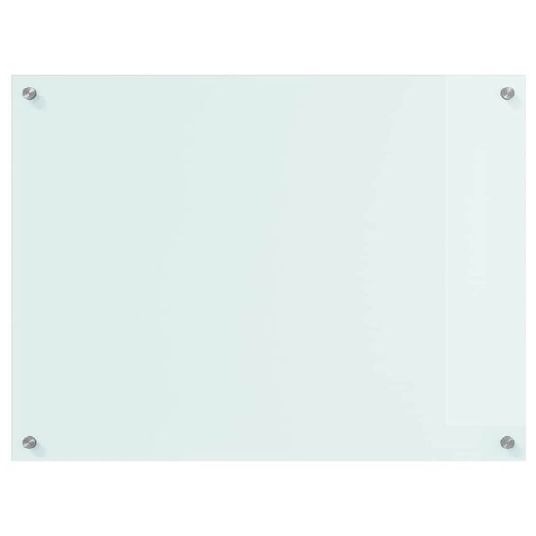 vidaXL Kjøkkenbakplate Hvit 80 x 60 cm herdet glass