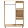 vidaXL Garderobe sonoma eik 80x40x110 cm konstruert tre