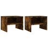 vidaXL Nattbord 2 stk r&oslash;kt eik 40x30x30 cm konstruert tre