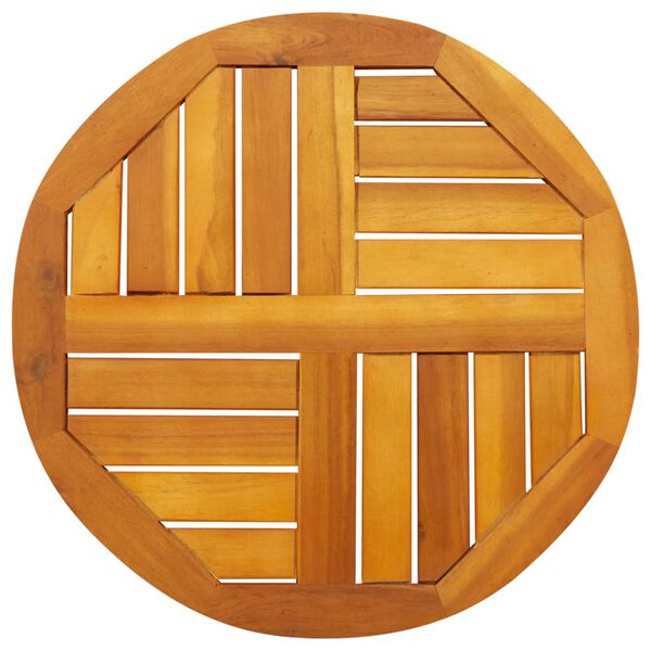 vidaXL Bordplate &Oslash;50x2 cm rund heltre akasie