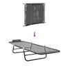 vidaXL Sammenleggbar solstol 1-person Grå 182 x 55 x 85.5cm Textilene
