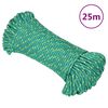 vidaXL B&aring;ttau gr&oslash;nn 5 mm 25 m polypropylen